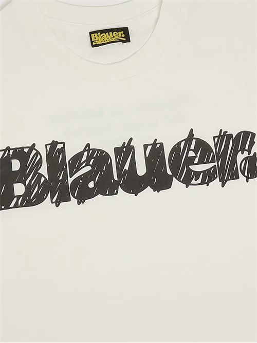 T-shirt girocollo Blauer in cotone con logo BLAUER | 26SBLKH02513/007558//127